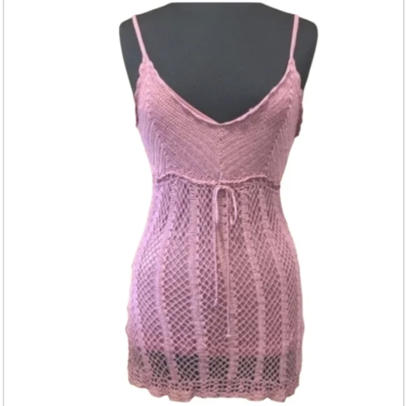 strapless open back dress Millie Pink Ruffled Mesh Fairycore Maxi Dress main image 1